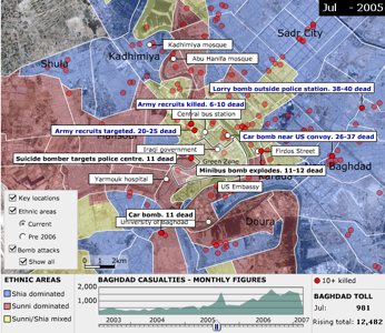 Baghdad Violence map